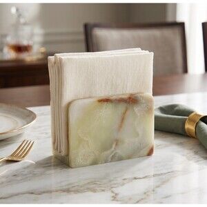 Green Onyx Napkin & Letter Holder Organizer, Marble Napkin holder, kitchen